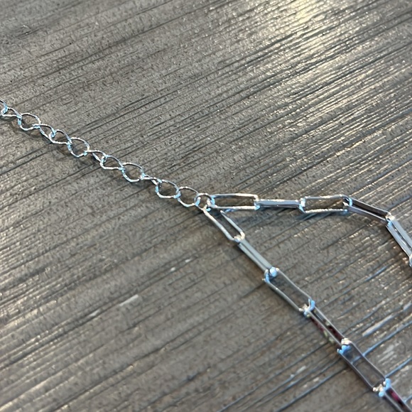 NWT - B.B. Lila Link to Link Layered Silver Necklace - Picture 3 of 5